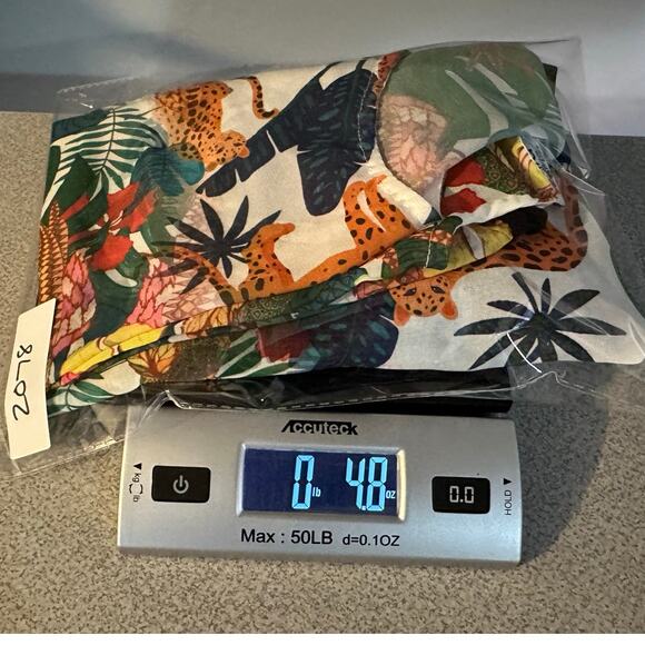 Lulla Collection by Bindya Tropical Animal Print Kimono Coverup Pom Fringe NWOT - Picture 12 of 12